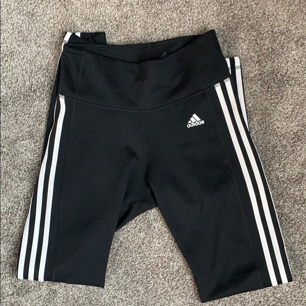 Adidas three stripe leggings